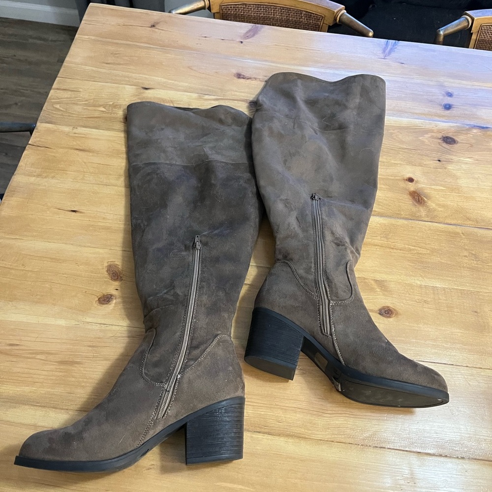 Wide calf over the knee boots